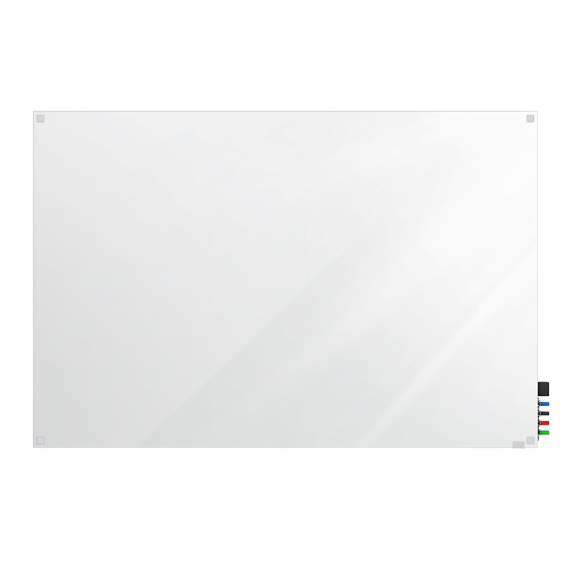 Pemberly Row Glass 2' x 3' Board with Square Corners in White Back