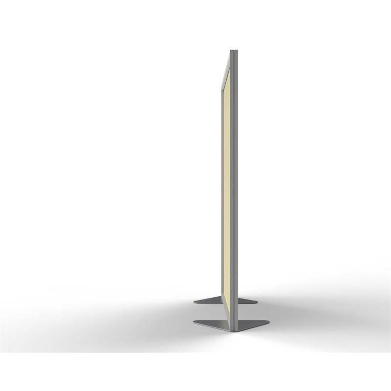 Pemberly Row Vinyl Floor Partition with Full Panel Infill in Caramel