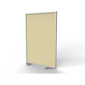 Pemberly Row Vinyl Floor Partition with Full Panel Infill in Caramel