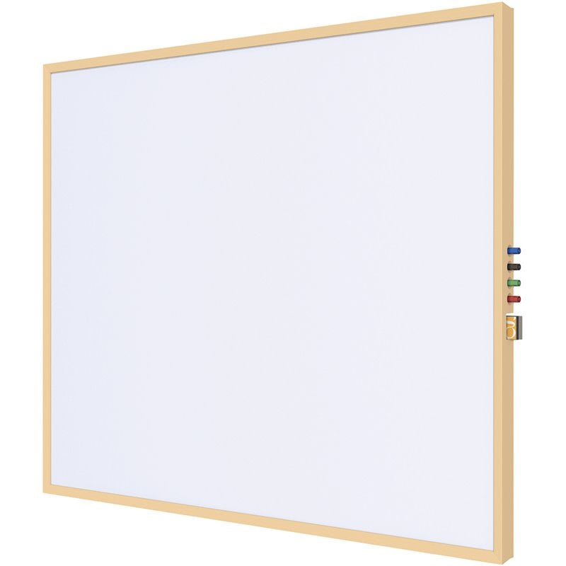 Pemberly Row Ceramic 4' x 6' Whiteboard with Maple Trim in White