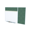 Pemberly Row Ceramic 4' x 6' Rubber Bulletin & Magnetic Whiteboard B-Set in Tan