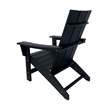 Pemberly Row Modern Resin All-Weather Patio Porch Adirondack Chair in Black