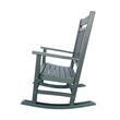 Pemberly Row All-Weather Traditional Resin Patio Porch Rocker in Gray