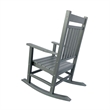 Pemberly Row All-Weather Traditional Resin Patio Porch Rocker in Gray