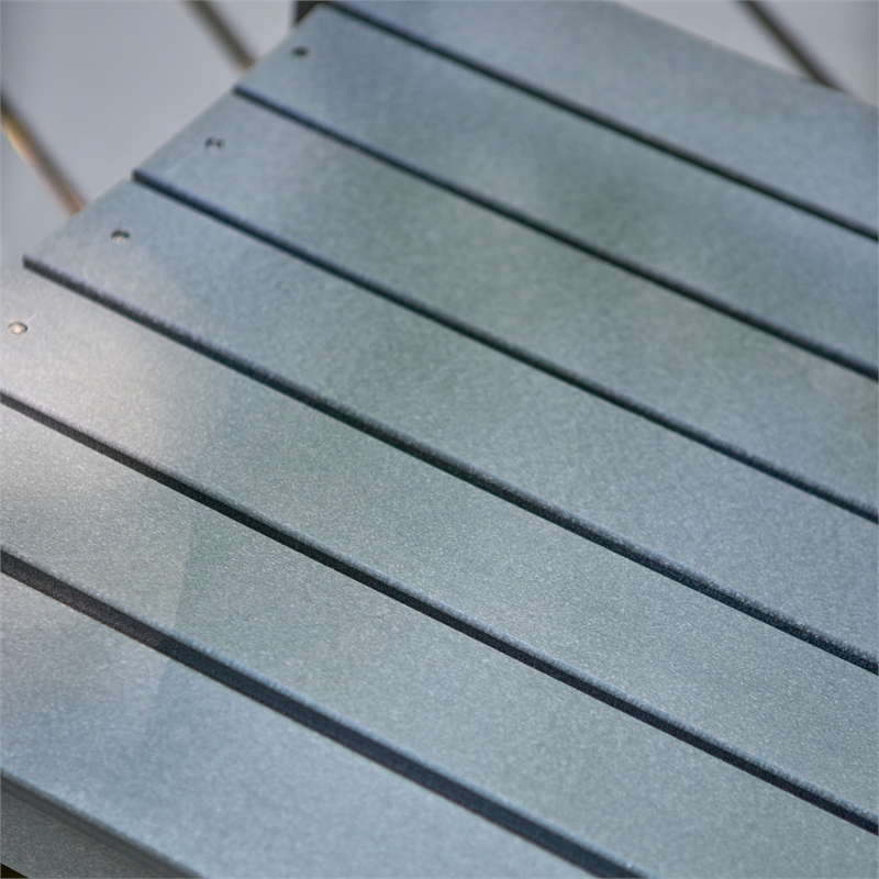 Pemberly Row All-Weather Traditional Resin Patio Porch Rocker in Gray