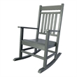 Pemberly Row All-Weather Traditional Resin Patio Porch Rocker in Gray