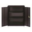 Pemberly Row 3 Shelf Welded Metal Locking Storage Cabinet in Black