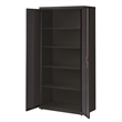 Pemberly Row Metal Storage Cabinet with 4 Shelves 18Dx36Wx72H in Black