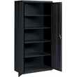 Pemberly Row Metal Storage Cabinet with 4 Shelves 18Dx36Wx72H in Black