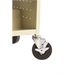 Pemberly Row Double-Sided Mobile Metal Book Cart in Putty/Beige
