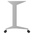 Pemberly Row Metal Teacher's Desk in Arctic Silver/Weathered Charcoal