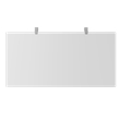 Pemberly Row Metal Teacher's Desk in Arctic Silver/Weathered Charcoal