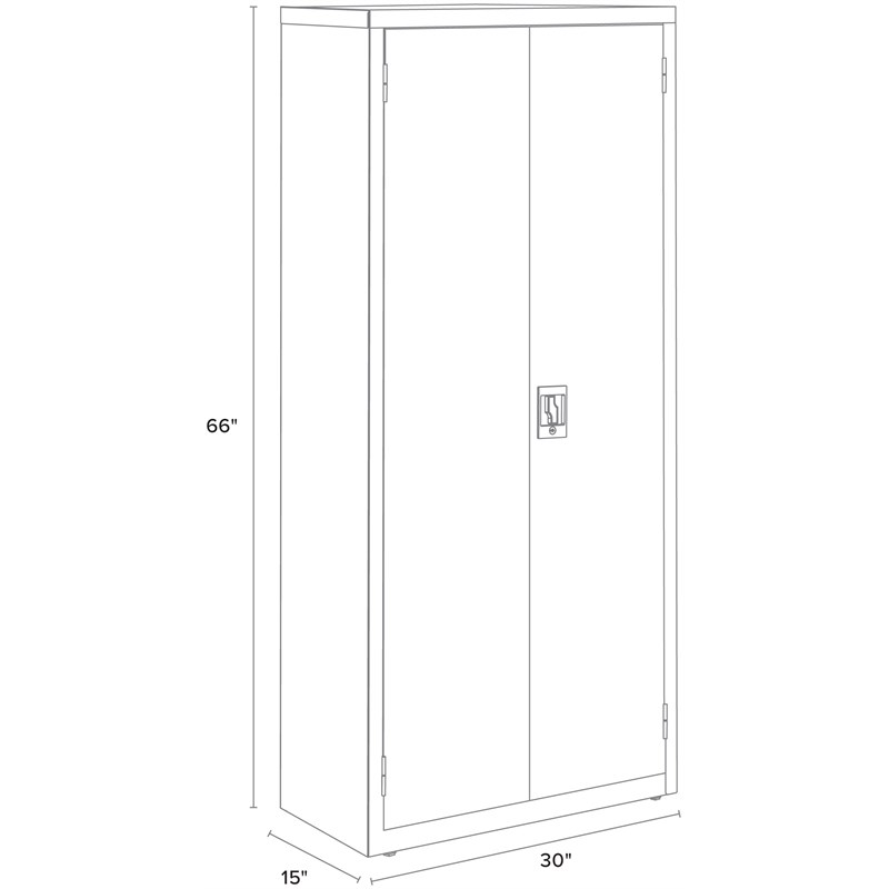 Pemberly Row Welded Metal Storage Cabinet 4 Shelves 15