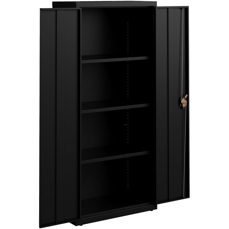 Pemberly Row Welded Metal Storage Cabinet 4 Shelves 15