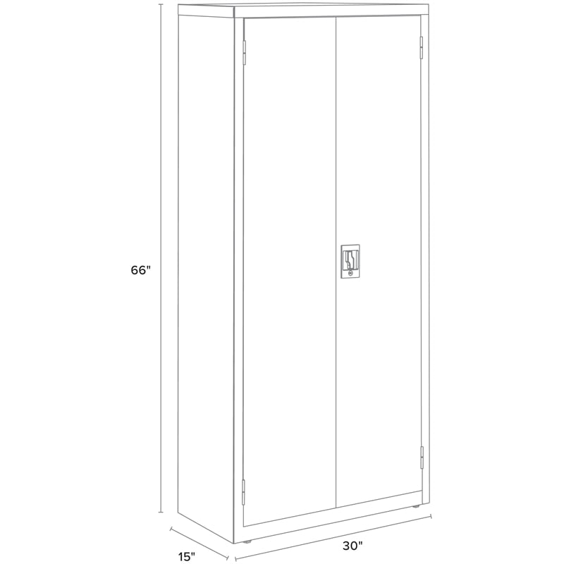 Pemberly Row Welded Metal Storage Cabinet 4 Shelves 15