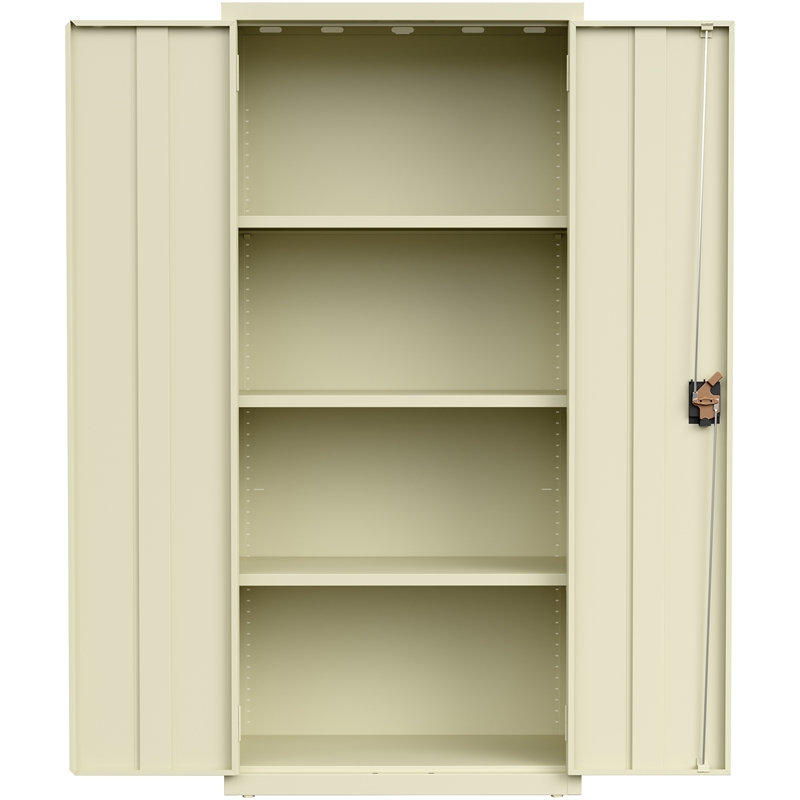 Pemberly Row Welded Metal Storage Cabinet 4 Shelves 15