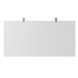 Pemberly Row Metal Teacher's Desk with T-Leg in Arctic Silver/White