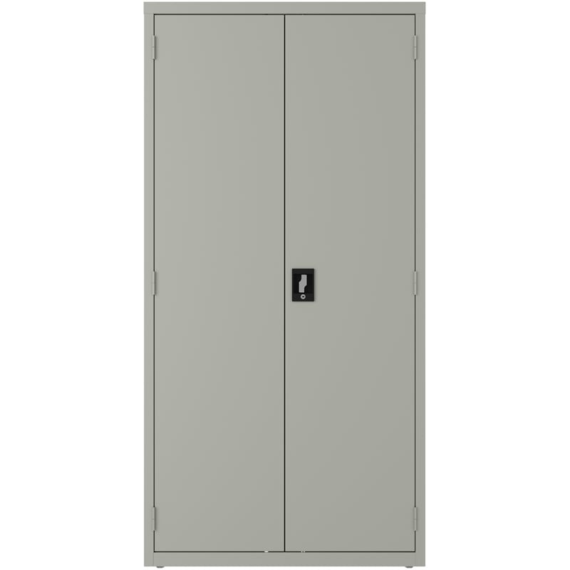 Pemberly Row Metal Wardrobe Cabinet 18in D x 36in W x 72in H in Light Gray