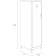 Pemberly Row 4 Shelf No Assembly Metal Storage Locker Cabinet in Arctic Silver