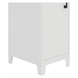 Pemberly Row 4 Shelf No Assembly Metal Storage Locker Cabinet in Arctic Silver