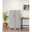 Pemberly Row 4 Shelf No Assembly Metal Storage Locker Cabinet in Arctic Silver
