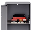 Pemberly Row 4 Shelf No Assembly Metal Storage Locker Cabinet in Arctic Silver
