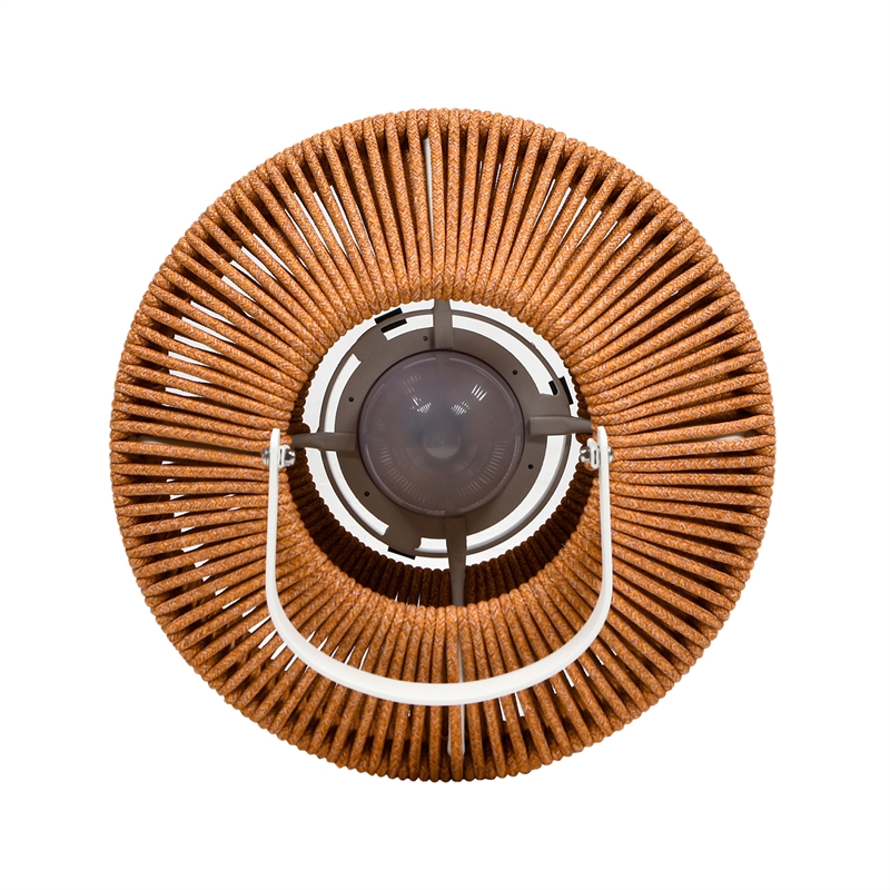 Pemberly Row Patio Floor Light Lantern Set USB Rechargeable LED in Orange