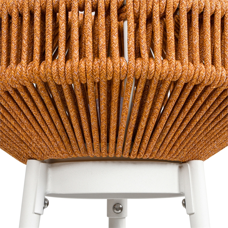 Pemberly Row Patio Floor Light Lantern Set USB Rechargeable LED in Orange