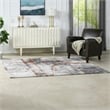 Pemberly Row 5' x 6.5' Abstract Stone Area Rug in Gray and Orange