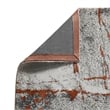 Pemberly Row 5' x 6.5' Abstract Stone Area Rug in Gray and Orange
