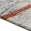 Pemberly Row 5' x 6.5' Abstract Stone Area Rug in Gray and Orange