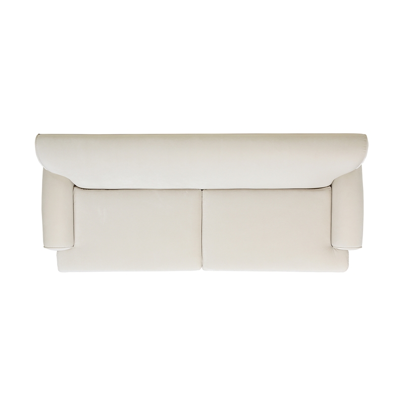 Pemberly Row Contemporary 2-Cushion Tightback Sofa in French Beige