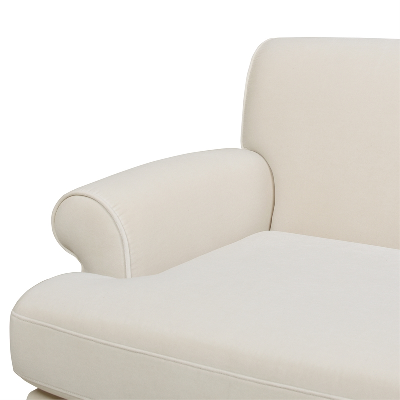Pemberly Row Contemporary 2-Cushion Tightback Sofa in French Beige
