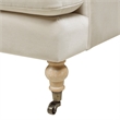 Pemberly Row Contemporary 2-Cushion Tightback Sofa in French Beige