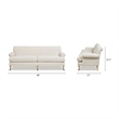 Pemberly Row Contemporary 2-Cushion Tightback Sofa in French Beige