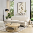 Pemberly Row Contemporary 2-Cushion Tightback Sofa in French Beige