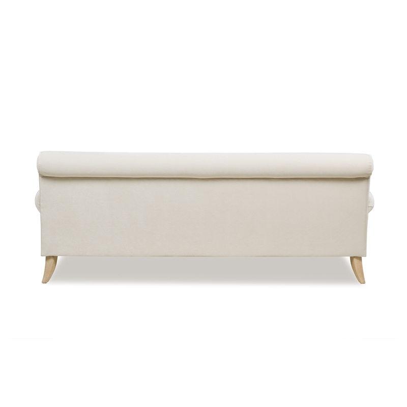 Pemberly Row Contemporary 2-Cushion Tightback Sofa in French Beige