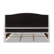 Pemberly Row King Upholstered Wingback Panel Bed Frame in Antique White