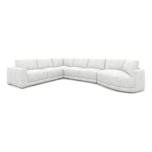 Pemberly Row 166&quot Right Arm Facing Modular 4-Piece Chaise Sectional Sofa