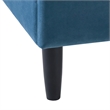 Pemberly Row Queen Tufted Headboard Platform Bed in Satin Teal Velvet