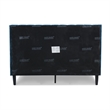 Pemberly Row Queen Tufted Headboard Platform Bed in Satin Teal Velvet