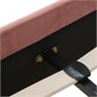 Pemberly Row Contemporary Queen Upholstered Platform Bed in Ash Rose