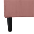 Pemberly Row Contemporary Queen Upholstered Platform Bed in Ash Rose