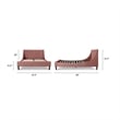 Pemberly Row Contemporary Queen Upholstered Platform Bed in Ash Rose