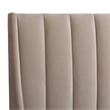 Pemberly Row Contemporary Queen Upholstered Platform Bed in Mink Beige