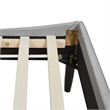 Pemberly Row Queen Vertical Tufted Headboard Platform Bed in Opal Grey Velvet