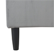 Pemberly Row Queen Vertical Tufted Headboard Platform Bed in Opal Grey Velvet
