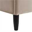 Pemberly Row King Vertical Tufted Headboard Platform Bed in Mink Beige