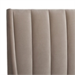 Pemberly Row King Vertical Tufted Headboard Platform Bed in Mink Beige