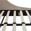 Pemberly Row King Vertical Tufted Headboard Platform Bed in Mink Beige